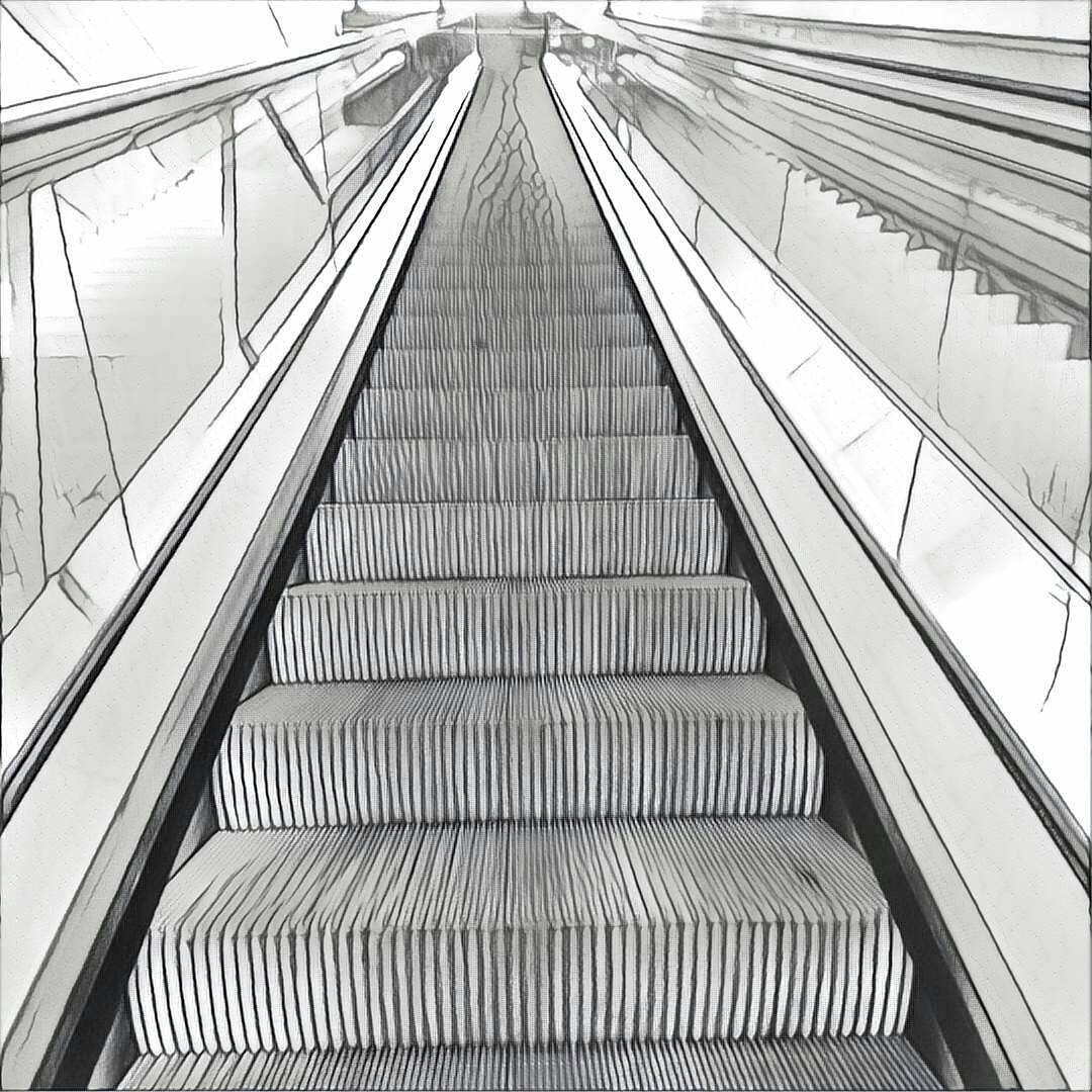 moving stairway Zürich Main station