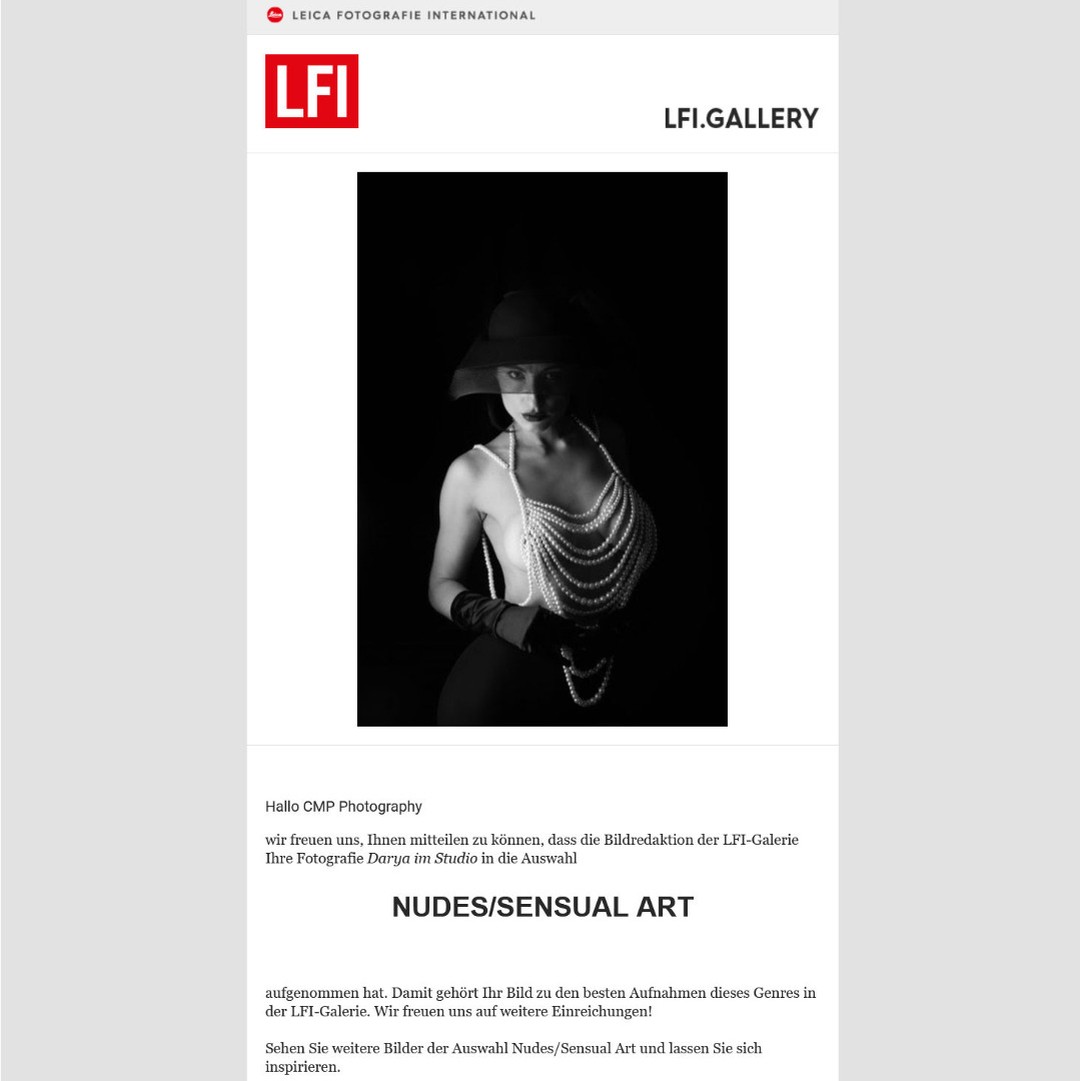 So cool :-) I just started my gallery on the Leica Fotografie International site and had already two pictures that had been chosen to be taken into the official gallery. This one is from a shooting with Darya @darina.modellife